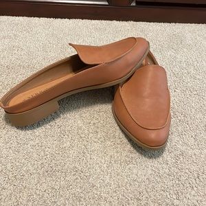 Slide dress shoes warm faux leather